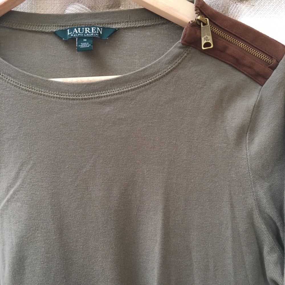 🦚Ralph Lauren Green Olive Color Top Size M